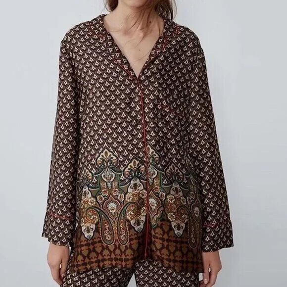 Zara Pajama Top - Picture 1 of 6